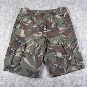 American Eagle Cargo Shorts Mens 31x10 Green Camo Casual Outdoor
